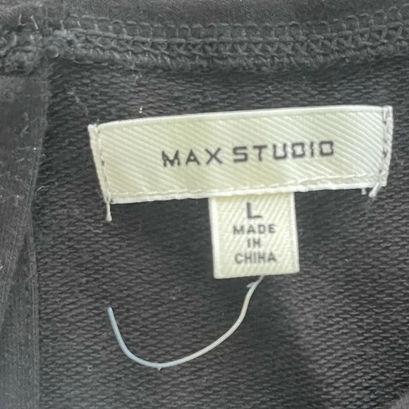 MAX STUDIO Black Knit Wide Leg Jumper Toe Waist Pull On Stretch Comfort LARGE - Picture 8 of 11